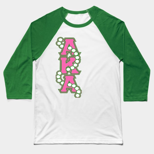 AKA Pearls Baseball T-Shirt by Pretty Phoxie LLC